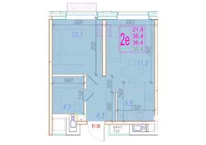 2-к квартира, вторичка, 36м2, 20/24 этаж