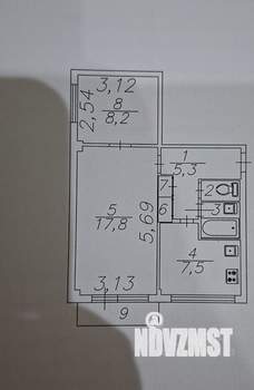 2-к квартира, вторичка, 43м2, 4/5 этаж