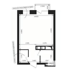 Студия квартира, вторичка, 28м2, 6/24 этаж