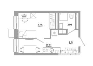 Студия квартира, вторичка, 26м2, 4/18 этаж