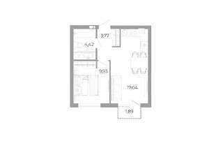 1-к квартира, вторичка, 37м2, 17/25 этаж