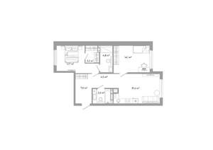 2-к квартира, вторичка, 70м2, 7/25 этаж