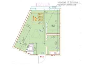 1-к квартира, вторичка, 29м2, 4/24 этаж