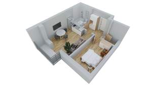 1-к квартира, вторичка, 42м2, 3/17 этаж