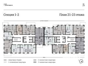 1-к квартира, вторичка, 36м2, 22/25 этаж