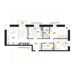 3-к квартира, вторичка, 83м2, 4/24 этаж