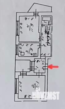 2-к квартира, вторичка, 49м2, 8/9 этаж