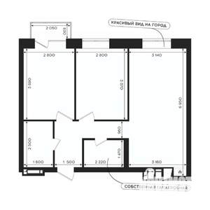 2-к квартира, вторичка, 56м2, 20/24 этаж