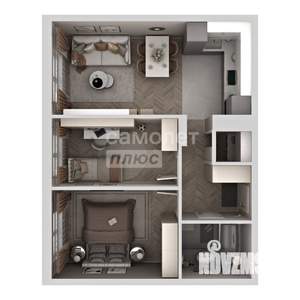 2-к квартира, вторичка, 51м2, 17/24 этаж