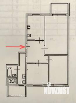 3-к квартира, вторичка, 68м2, 8/9 этаж