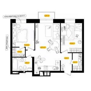 2-к квартира, вторичка, 60м2, 16/24 этаж