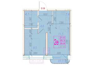 2-к квартира, вторичка, 36м2, 3/24 этаж