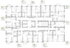 2-к квартира, вторичка, 53м2, 7/25 этаж