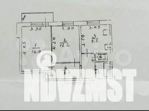 2-к квартира, вторичка, 52м2, 3/9 этаж