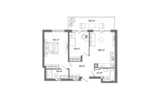 2-к квартира, вторичка, 81м2, 1/25 этаж