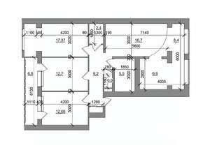 4-к квартира, вторичка, 91м2, 2/5 этаж