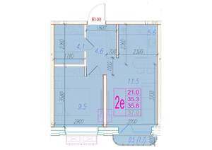 2-к квартира, вторичка, 36м2, 7/24 этаж