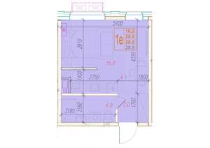1-к квартира, вторичка, 29м2, 23/24 этаж