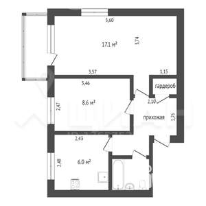 2-к квартира, вторичка, 41м2, 2/5 этаж