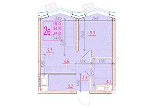 2-к квартира, вторичка, 35м2, 18/24 этаж