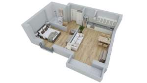 1-к квартира, вторичка, 52м2, 9/17 этаж