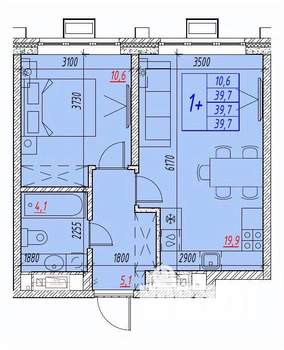 2-к квартира, вторичка, 40м2, 19/25 этаж