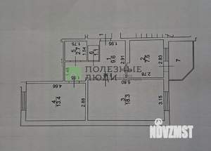 2-к квартира, вторичка, 53м2, 1/12 этаж