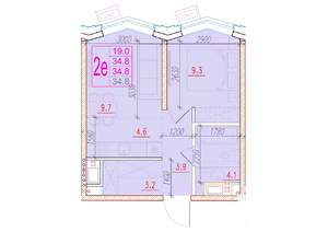 2-к квартира, вторичка, 35м2, 10/24 этаж