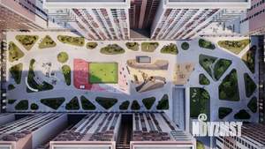 1-к квартира, строящийся дом, 44м2, 6/24 этаж