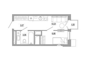 Студия квартира, вторичка, 24м2, 17/18 этаж