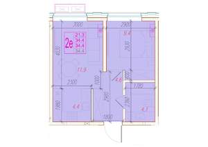 2-к квартира, вторичка, 34м2, 23/24 этаж