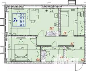 3-к квартира, вторичка, 57м2, 10/25 этаж