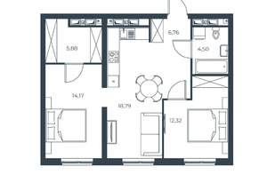 2-к квартира, вторичка, 62м2, 27/30 этаж