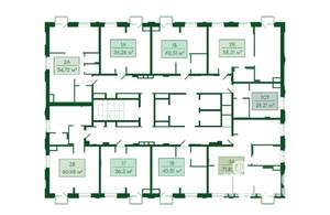 2-к квартира, строящийся дом, 59м2, 6/22 этаж