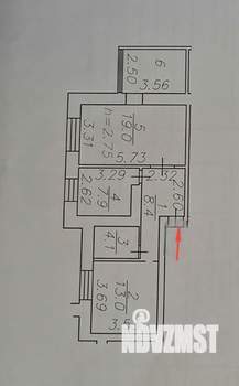 3-к квартира, вторичка, 61м2, 8/9 этаж