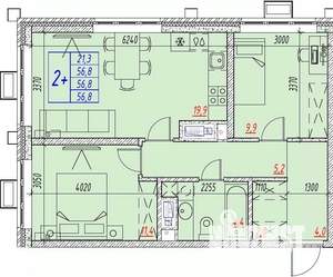 3-к квартира, вторичка, 57м2, 17/25 этаж