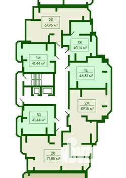 1-к квартира, вторичка, 40м2, 19/21 этаж
