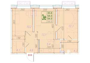 3-к квартира, вторичка, 54м2, 2/24 этаж