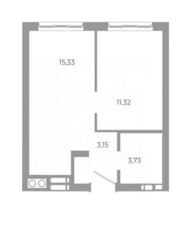 1-к квартира, вторичка, 33м2, 10/26 этаж