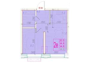 2-к квартира, вторичка, 35м2, 16/24 этаж
