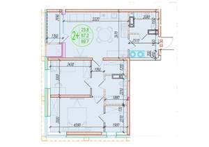 2-к квартира, вторичка, 70м2, 11/25 этаж