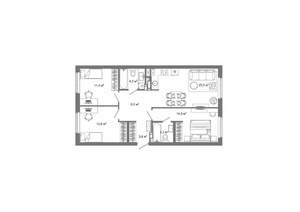 3-к квартира, вторичка, 78м2, 8/25 этаж