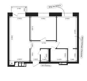 2-к квартира, вторичка, 61м2, 23/24 этаж