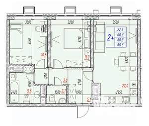 3-к квартира, вторичка, 60м2, 24/25 этаж
