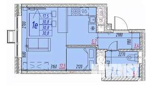 1-к квартира, вторичка, 31м2, 19/25 этаж