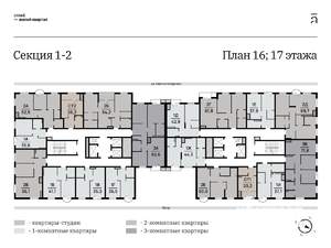 2-к квартира, вторичка, 50м2, 17/25 этаж
