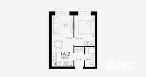 1-к квартира, вторичка, 34м2, 4/23 этаж