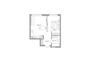 1-к квартира, вторичка, 39м2, 2/25 этаж