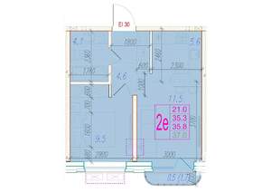 2-к квартира, вторичка, 36м2, 5/24 этаж