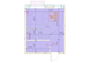 1-к квартира, вторичка, 29м2, 8/24 этаж